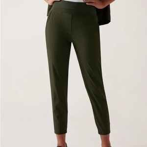 NWT Athleta Nolita slim tapered Olive green Pants
